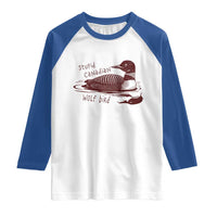 Stupid Canadian Wolf Bird Common Loon Raglan Shirt Funny Absurd Bird Meme Humor - Wonder Print Shop