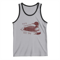 Stupid Canadian Wolf Bird Common Loon Tank Top Funny Absurd Bird Meme Humor - Wonder Print Shop