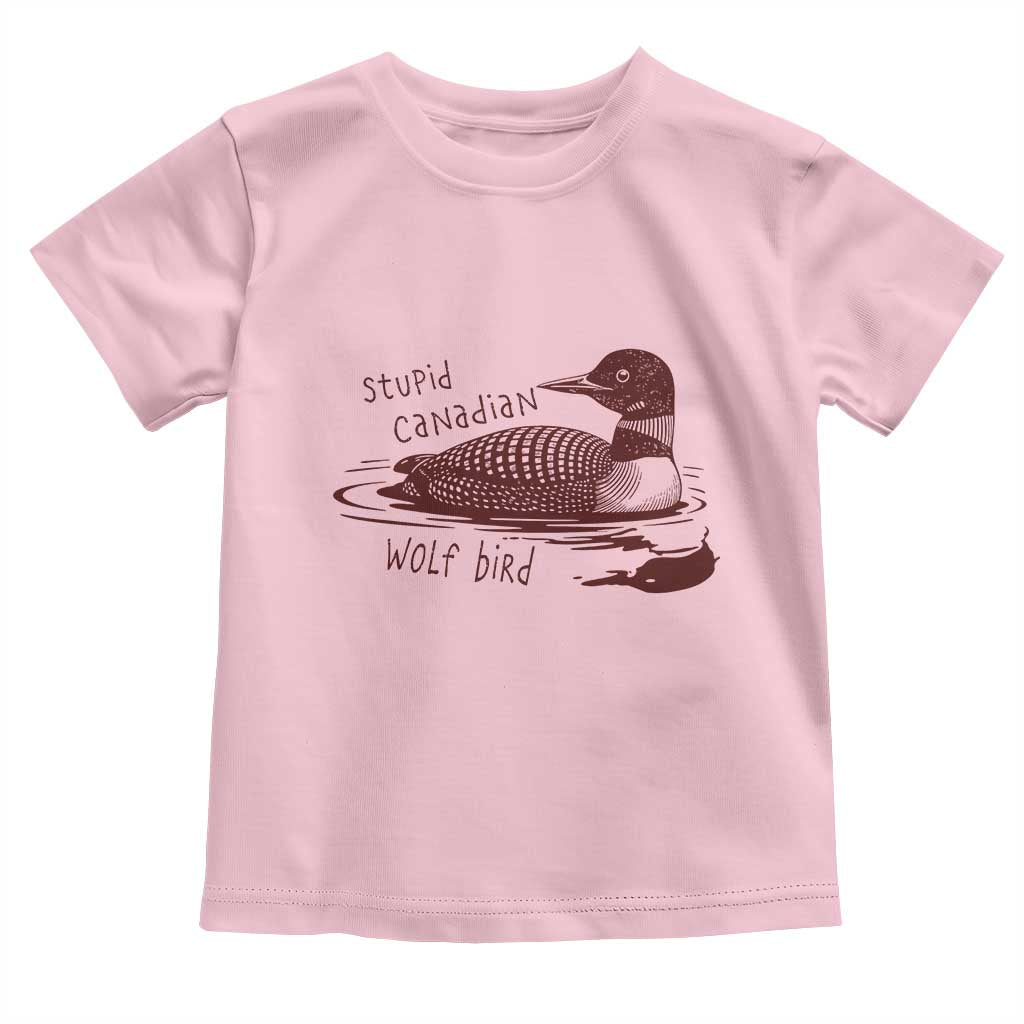 Stupid Canadian Wolf Bird Common Loon Toddler T Shirt Funny Absurd Bird Meme Humor - Wonder Print Shop