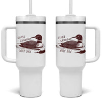 Stupid Canadian Wolf Bird Common Loon Tumbler With Handle Funny Absurd Bird Meme Humor - Wonder Print Shop