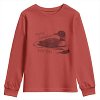 Stupid Canadian Wolf Bird Common Loon Youth Sweatshirt Funny Absurd Bird Meme Humor - Wonder Print Shop