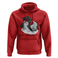 Funny Stupid Canadian Wolf Bird Hoodie Common Loon with Hockey Puck Bird Meme - Wonder Print Shop