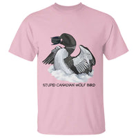 Funny Stupid Canadian Wolf Bird T Shirt Common Loon with Hockey Puck Bird Meme - Wonder Print Shop