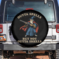 Outta Spells But Not Outta Shells Spare Tire Cover Funny Wizard Fantasy Meme - Wonder Print Shop
