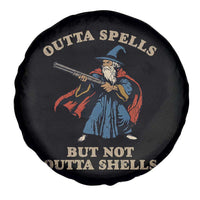 Outta Spells But Not Outta Shells Spare Tire Cover Funny Wizard Fantasy Meme - Wonder Print Shop