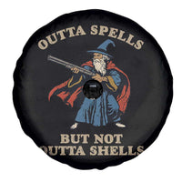 Outta Spells But Not Outta Shells Spare Tire Cover Funny Wizard Fantasy Meme - Wonder Print Shop
