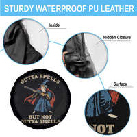 Outta Spells But Not Outta Shells Spare Tire Cover Funny Wizard Fantasy Meme - Wonder Print Shop