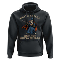 Outta Spells But Not Outta Shells Hoodie Funny Wizard Fantasy Meme - Wonder Print Shop
