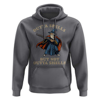 Outta Spells But Not Outta Shells Hoodie Funny Wizard Fantasy Meme - Wonder Print Shop