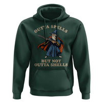 Outta Spells But Not Outta Shells Hoodie Funny Wizard Fantasy Meme - Wonder Print Shop