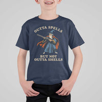 Outta Spells But Not Outta Shells T Shirt For Kid Funny Wizard Fantasy Meme - Wonder Print Shop
