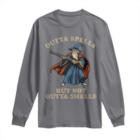 Outta Spells But Not Outta Shells Long Sleeve Shirt Funny Wizard Fantasy Meme - Wonder Print Shop