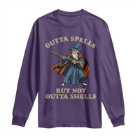 Outta Spells But Not Outta Shells Long Sleeve Shirt Funny Wizard Fantasy Meme - Wonder Print Shop