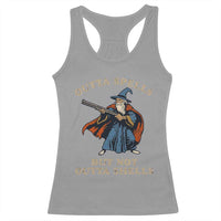 Outta Spells But Not Outta Shells Racerback Tank Top Funny Wizard Fantasy Meme - Wonder Print Shop