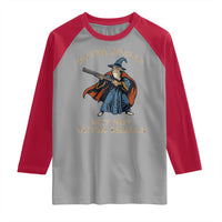 Outta Spells But Not Outta Shells Raglan Shirt Funny Wizard Fantasy Meme - Wonder Print Shop