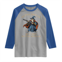 Outta Spells But Not Outta Shells Raglan Shirt Funny Wizard Fantasy Meme - Wonder Print Shop