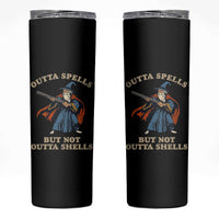 Outta Spells But Not Outta Shells Skinny Tumbler Funny Wizard Fantasy Meme - Wonder Print Shop