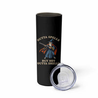 Outta Spells But Not Outta Shells Skinny Tumbler Funny Wizard Fantasy Meme - Wonder Print Shop
