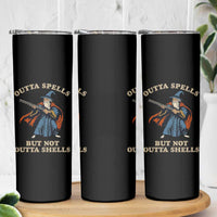 Outta Spells But Not Outta Shells Skinny Tumbler Funny Wizard Fantasy Meme - Wonder Print Shop