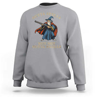 Outta Spells But Not Outta Shells Sweatshirt Funny Wizard Fantasy Meme - Wonder Print Shop