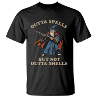 Outta Spells But Not Outta Shells T Shirt Funny Wizard Fantasy Meme - Wonder Print Shop