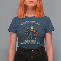 Outta Spells But Not Outta Shells T Shirt For Women Funny Wizard Fantasy Meme - Wonder Print Shop