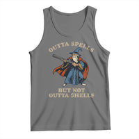 Outta Spells But Not Outta Shells Tank Top Funny Wizard Fantasy Meme - Wonder Print Shop