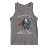Outta Spells But Not Outta Shells Tank Top Funny Wizard Fantasy Meme - Wonder Print Shop