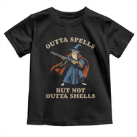 Outta Spells But Not Outta Shells Toddler T Shirt Funny Wizard Fantasy Meme - Wonder Print Shop