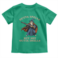 Outta Spells But Not Outta Shells Toddler T Shirt Funny Wizard Fantasy Meme - Wonder Print Shop
