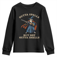 Outta Spells But Not Outta Shells Youth Sweatshirt Funny Wizard Fantasy Meme - Wonder Print Shop