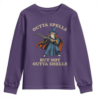 Outta Spells But Not Outta Shells Youth Sweatshirt Funny Wizard Fantasy Meme - Wonder Print Shop