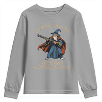 Outta Spells But Not Outta Shells Youth Sweatshirt Funny Wizard Fantasy Meme - Wonder Print Shop