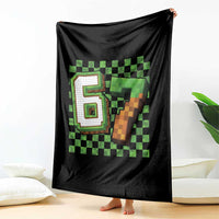 Funny 67 Pixel Style Graphic Throw Blanket Viral Six Seven Meme Gamer - Wonder Print Shop