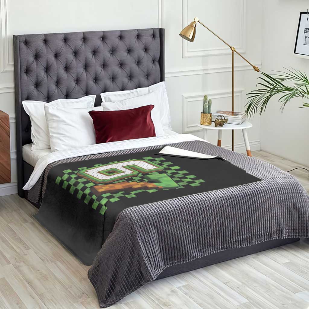 Funny 67 Pixel Style Graphic Throw Blanket Viral Six Seven Meme Gamer - Wonder Print Shop