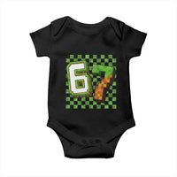 Funny 67 Pixel Style Graphic Baby Onesie Viral Six Seven Meme Gamer - Wonder Print Shop