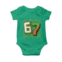 Funny 67 Pixel Style Graphic Baby Onesie Viral Six Seven Meme Gamer - Wonder Print Shop