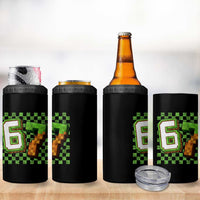 Funny 67 Pixel Style Graphic 4 in 1 Can Cooler Tumbler Viral Six Seven Meme Gamer - Wonder Print Shop