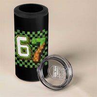 Funny 67 Pixel Style Graphic 4 in 1 Can Cooler Tumbler Viral Six Seven Meme Gamer - Wonder Print Shop