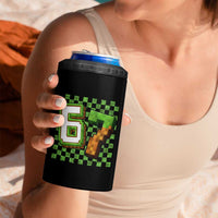 Funny 67 Pixel Style Graphic 4 in 1 Can Cooler Tumbler Viral Six Seven Meme Gamer - Wonder Print Shop