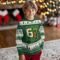 Funny 67 Pixel Style Graphic Ugly Christmas Sweater Viral Six Seven Meme Gamer - Wonder Print Shop