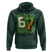 Funny 67 Pixel Style Graphic Hoodie Viral Six Seven Meme Gamer - Wonder Print Shop