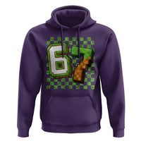 Funny 67 Pixel Style Graphic Hoodie Viral Six Seven Meme Gamer - Wonder Print Shop