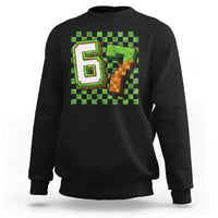Funny 67 Pixel Style Graphic Sweatshirt Viral Six Seven Meme Gamer - Wonder Print Shop