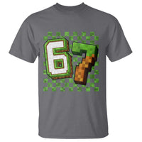 Funny 67 Pixel Style Graphic T Shirt Viral Six Seven Meme Gamer - Wonder Print Shop