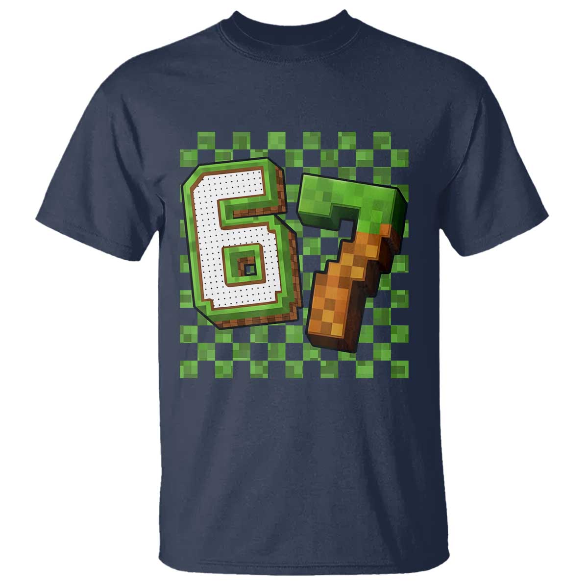 Funny 67 Pixel Style Graphic T Shirt Viral Six Seven Meme Gamer - Wonder Print Shop