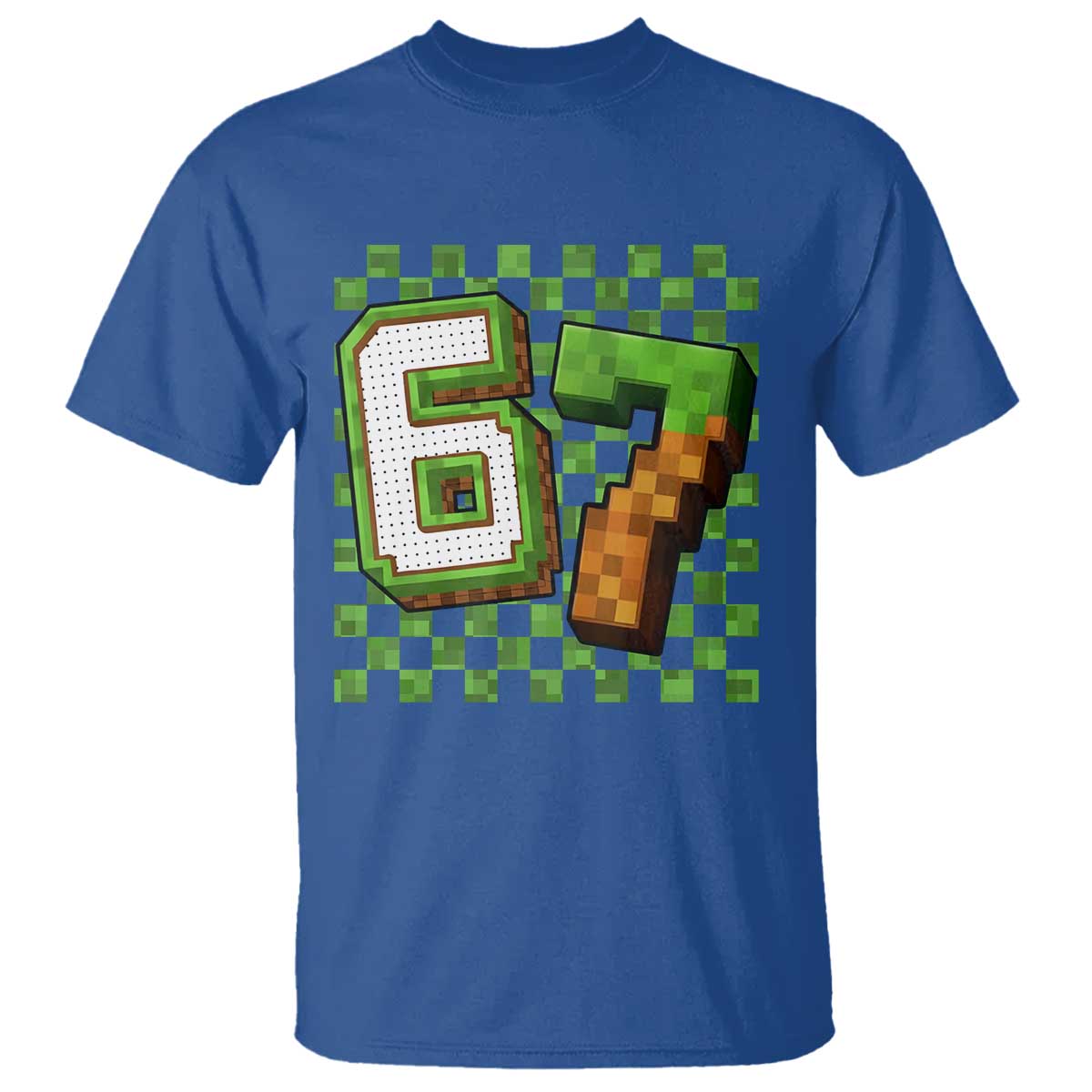 Funny 67 Pixel Style Graphic T Shirt Viral Six Seven Meme Gamer - Wonder Print Shop