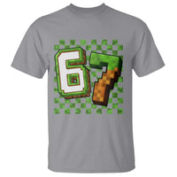Funny 67 Pixel Style Graphic T Shirt Viral Six Seven Meme Gamer - Wonder Print Shop