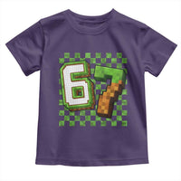 Funny 67 Pixel Style Graphic Toddler T Shirt Viral Six Seven Meme Gamer - Wonder Print Shop