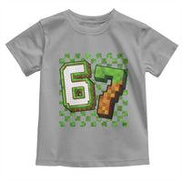Funny 67 Pixel Style Graphic Toddler T Shirt Viral Six Seven Meme Gamer - Wonder Print Shop